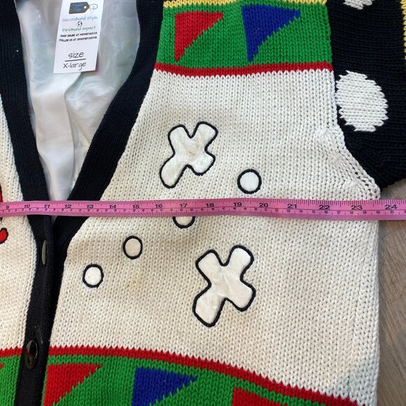 Funsport Vintage Golf Graphic Sweater (80s 90s) Oversized Retro - Size XL - Picture 3 of 7